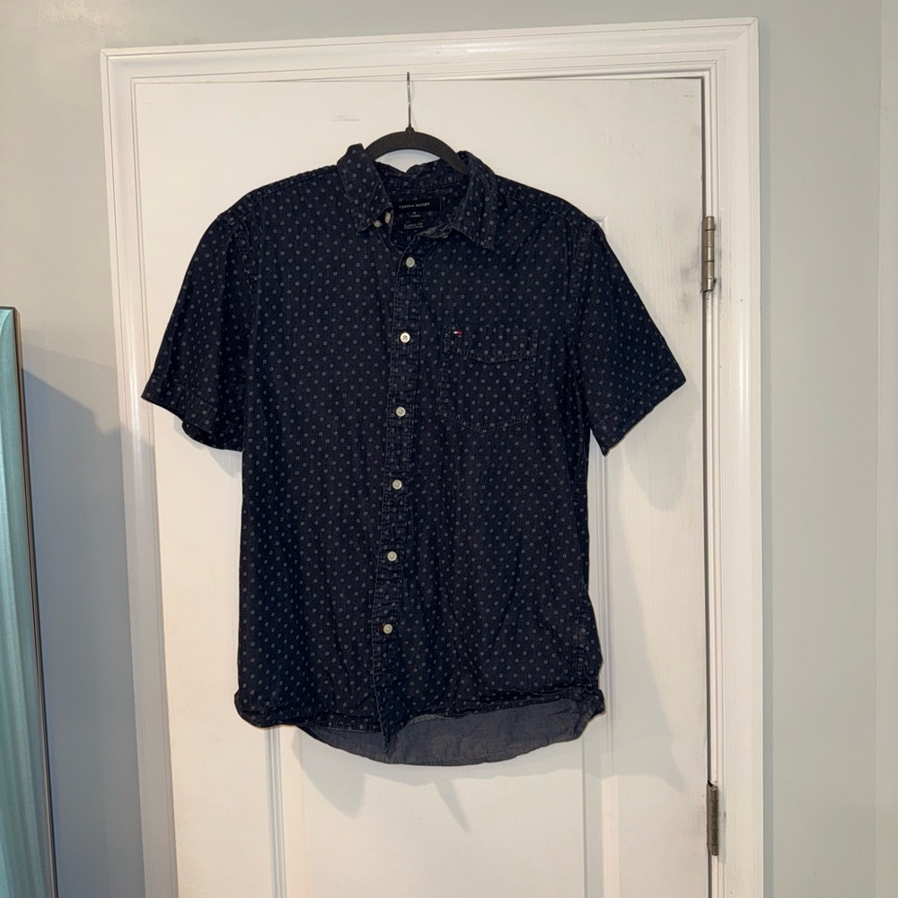 Tommy Hilfiger Blue Casual Button Down Shirt